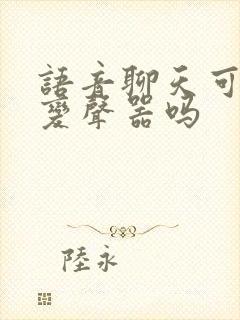 语音聊天可以用变声器吗