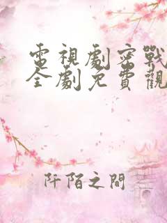 电视剧密战无声全剧免费观看