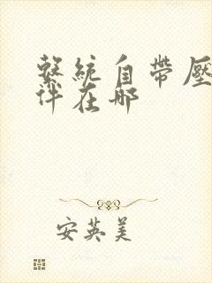 系统自带压缩软件在哪