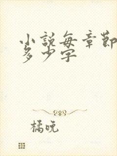 小说每章节大约多少字