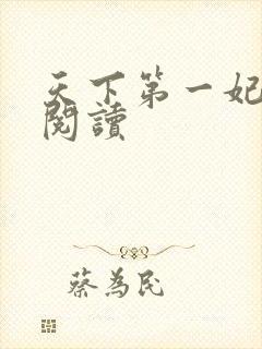 天下第一妃在线阅读