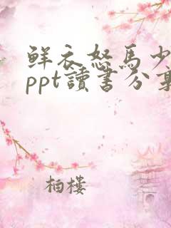 鲜衣怒马少年时ppt读书分享