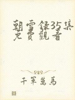 朝雪录35集全免费观看