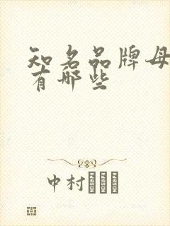 知名品牌母婴店有哪些