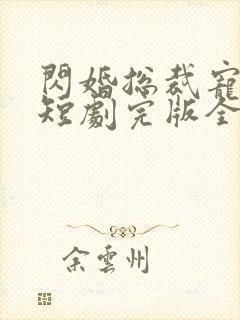 闪婚总裁宠上天短剧完版全集