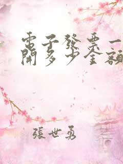 电子发票一次能开多少金额