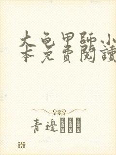 大龟甲师小说全本免费阅读