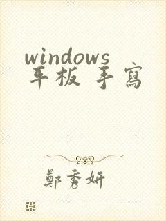 windows平板 手写