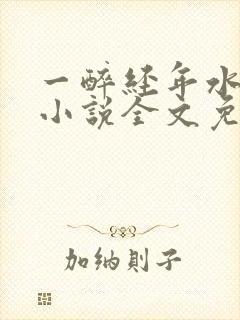 一醉经年水千丞小说全文免费阅读