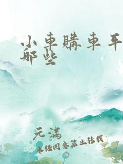 小车购车平台有哪些