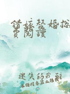 错嫁替婚总裁免费阅读