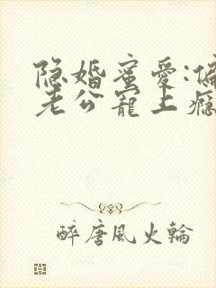 隐婚蜜爱:偏执老公宠上瘾txt