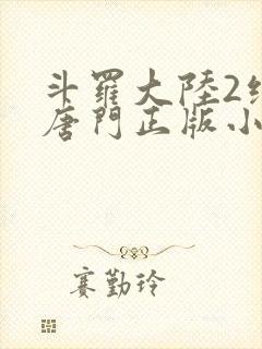 斗罗大陆2绝世唐门正版小说