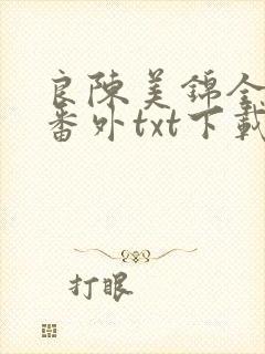 良陈美锦全文加番外txt下载
