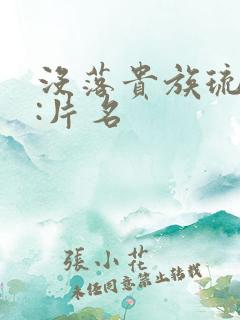 没落贵族琉璃川:片名