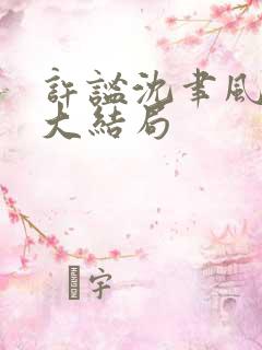 许谧沈聿风小说大结局