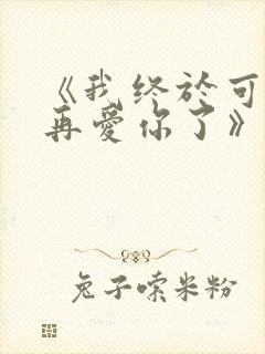 《我终于可以不再爱你了》