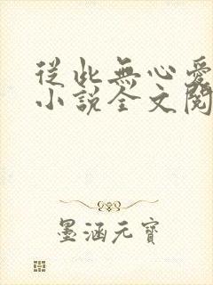 从此无心爱良夜小说全文阅读