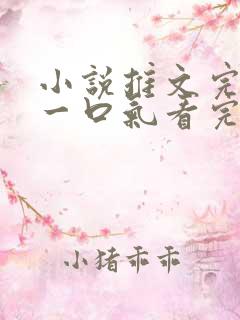 小说推文完结版一口气看完超级好看