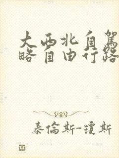 大西北自驾游攻略自由行路线推荐