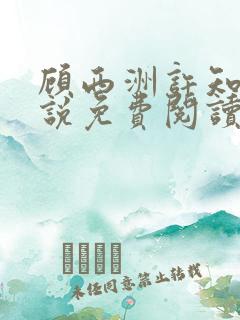 顾西洲许知意小说免费阅读无弹窗