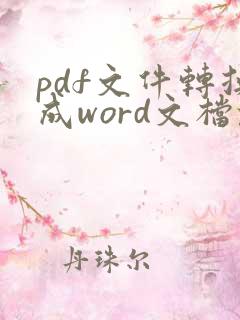 pdf文件转换成word文档乱码