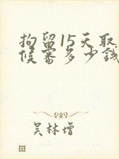 拘留15天取保候审多少钱