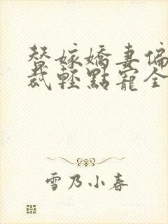 替嫁娇妻偏执总裁轻点宠全集免费观看