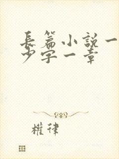 长篇小说一般多少字一章