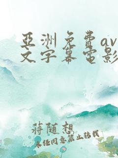 亚洲免费av中文字幕电影