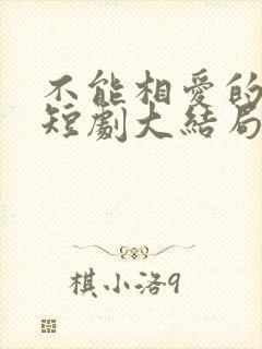 不能相爱的我们短剧大结局