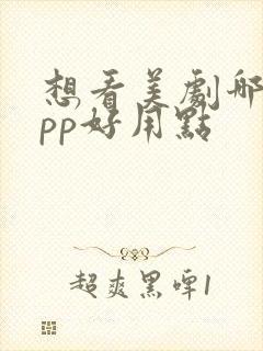 想看美剧哪个app好用点