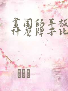 画图的平板电脑什么牌子比较好