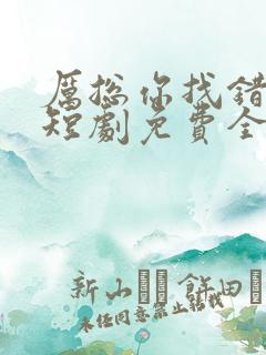 厉总你找错人了短剧免费全集大结局