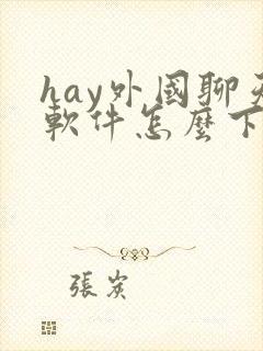 hay外国聊天软件怎么下载