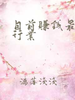 目前赚钱最快的行业