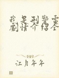 我是刑警电视剧剧情介绍全集免费观看