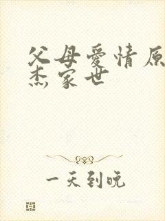 父母爱情原著安杰家世