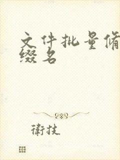 文件批量修改后缀名