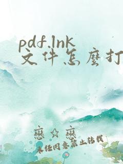 pdf.lnk文件怎么打开