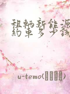 租辆新能源跑网约车多少钱