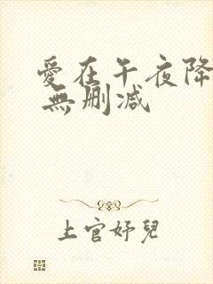爱在午夜降临前 无删减