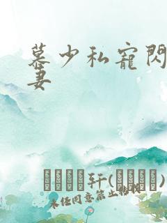 慕少私宠闪婚甜妻