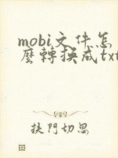 mobi文件怎么转换成txt