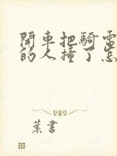 开车把骑电瓶车的人撞了怎么办