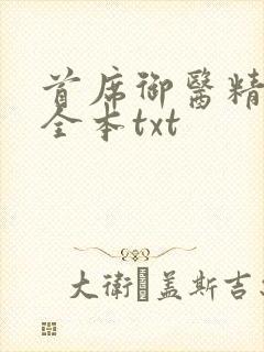 首席御医精校版全本txt