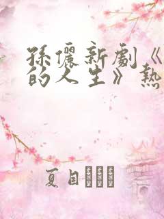 孙俪新剧《蛮好的人生》热潮