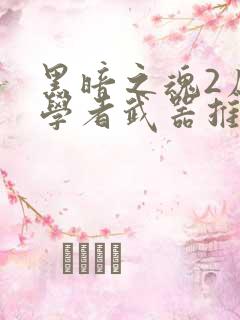 黑暗之魂2原罪学者武器推荐