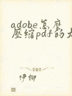adobe怎么压缩pdf的大小