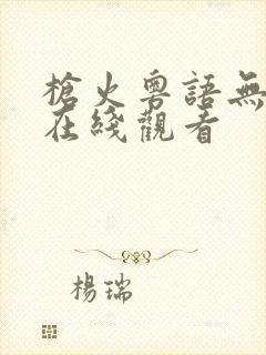 枪火粤语无删减在线观看